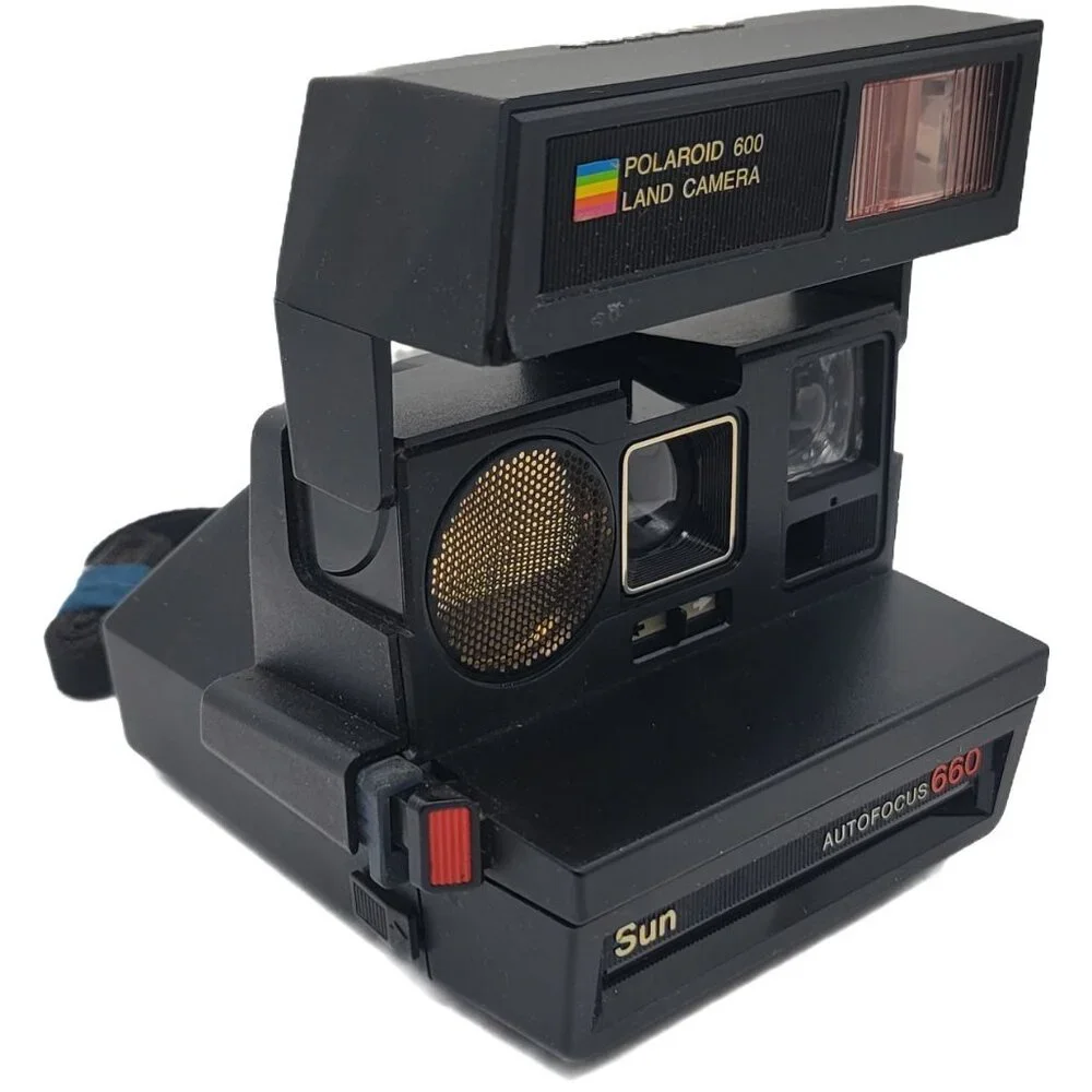 Polaroid 600 Land Camera SunLP Autofocus 660 & Strap Vintage Instant Photo Film